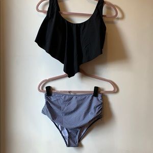 High waisted ruffle bikini